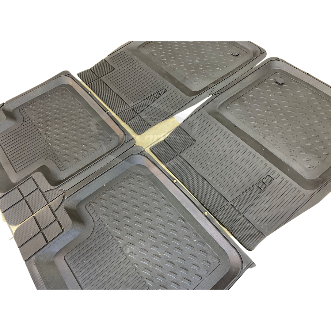 Alfombrillas 3D para piscina, universales, 5 piezas, compatibles con todos los vehículos, recortables, negras
