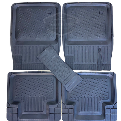 Alfombrillas 3D para piscina, universales, 5 piezas, compatibles con todos los vehículos, recortables, negras