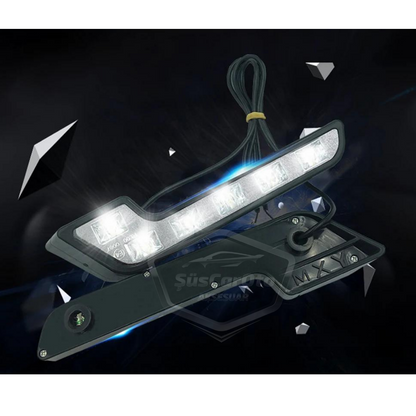 Universal 6 LED Mercedes Tipo Luz de día Coche Luz de día DRL LED Lámpara Luz potente 12V Impermeable Blanco 2 Unidades