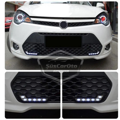 Universal 6 LED Mercedes Tipo Luz de día Coche Luz de día DRL LED Lámpara Luz potente 12V Impermeable Blanco 2 Unidades