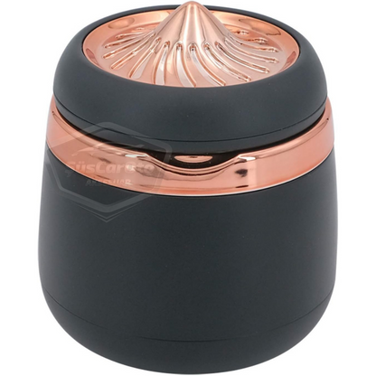 Cenicero de lujo universal a prueba de olores, incombustible, de porcelana con luz de 7 colores, cenicero deportivo sin humo con tapa para coche, cenicero dorado ONK11