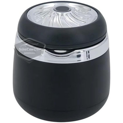 Cenicero de coche de lujo universal de 7 colores con luz de porcelana ignífuga, inodoro, cenicero de coche deportivo sin humo con tapa, cenicero de coche plateado ONK12