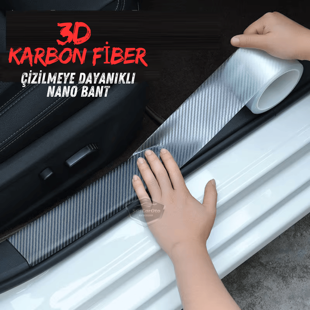 Universal interior de coche 3D transparente de carbono, protector de umbral de puerta, protector de parachoques trasero, lámina adhesiva original con canales de aire, importado, multiusos, 5 metros ONP316