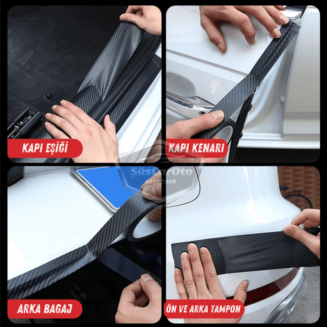 Cinta de umbral de puerta universal de carbono negro 3D para coche, Protector de umbral de parachoques trasero con canales de aire originales, Adhesivo protector de parachoques multiusos importado de 5 metros ONP315