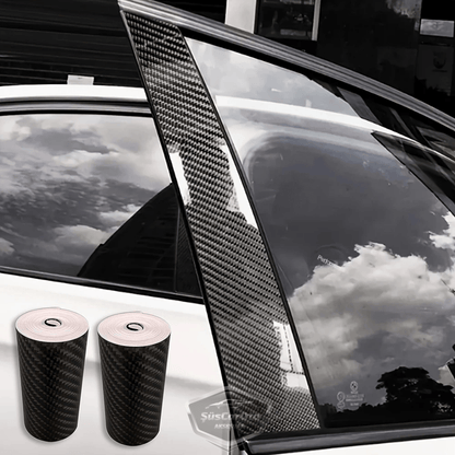 Cinta Protectora Universal de Umbral de Puerta de Coche 5D de Carbono Negro, Lámina de Protección de Umbral de Parachoques Trasero, Adhesivo Original con Canales de Aire, Importado, Protección Multiusos para Parachoques, 5 Metros ONP314
