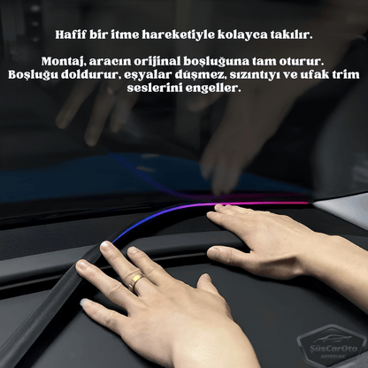 Universal Araç İçi App ve Kumanda Kontrollü Ön Cam Fitil Ambiyans RGB Atmosfer Cam Önü Ambiyans Led Neon Lamba Ses Yalıtım Fitili USB Girişli Montajsız