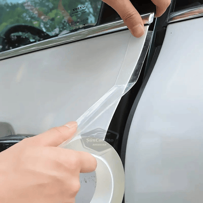 Cinta Protectora Transparente Universal para Umbral de Puerta de Coche, Protección de Umbral de Parachoques Trasero, Lámina Adhesiva Original con Canales de Aire, Importada, Multiusos, 5 Metros ONP317