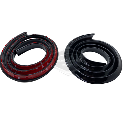Juego Universal de Guardabarros Elásticos Dodik, Revestimiento de Guardabarros de Poliuretano 22 mm x 150 cm x 4 Unidades Negro Brillante Piano Black Samurai