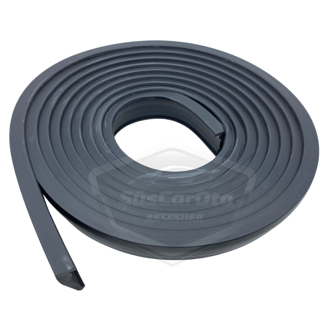 Juego de guardabarros elásticos universales, revestimiento de guardabarros de poliuretano, 45 mm x 5 metros, con kit de montaje, negro