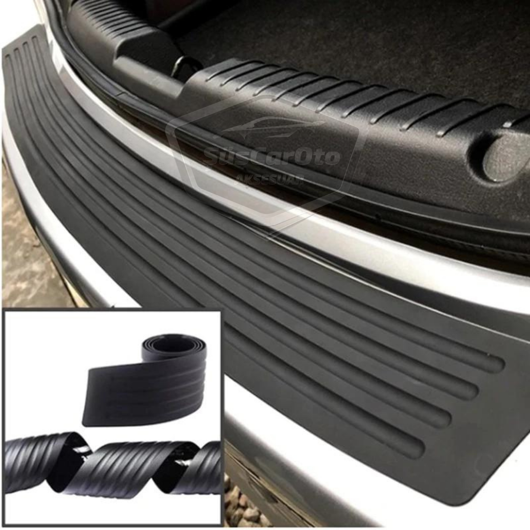 Protector de umbral de parachoques trasero universal, compatible con todos los vehículos, protector de umbral de puerta de maletero, tira de goma negra ONP95