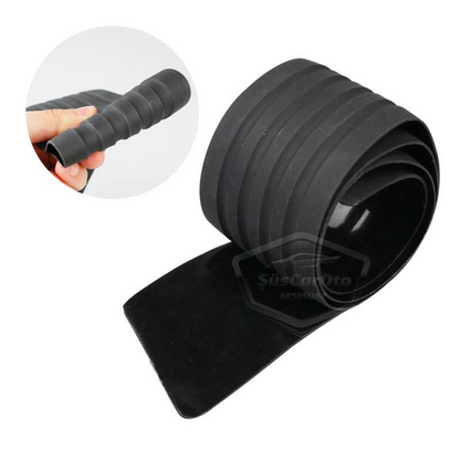 Protector de umbral de parachoques trasero universal, compatible con todos los vehículos, protector de umbral de puerta de maletero, tira de goma negra ONP95