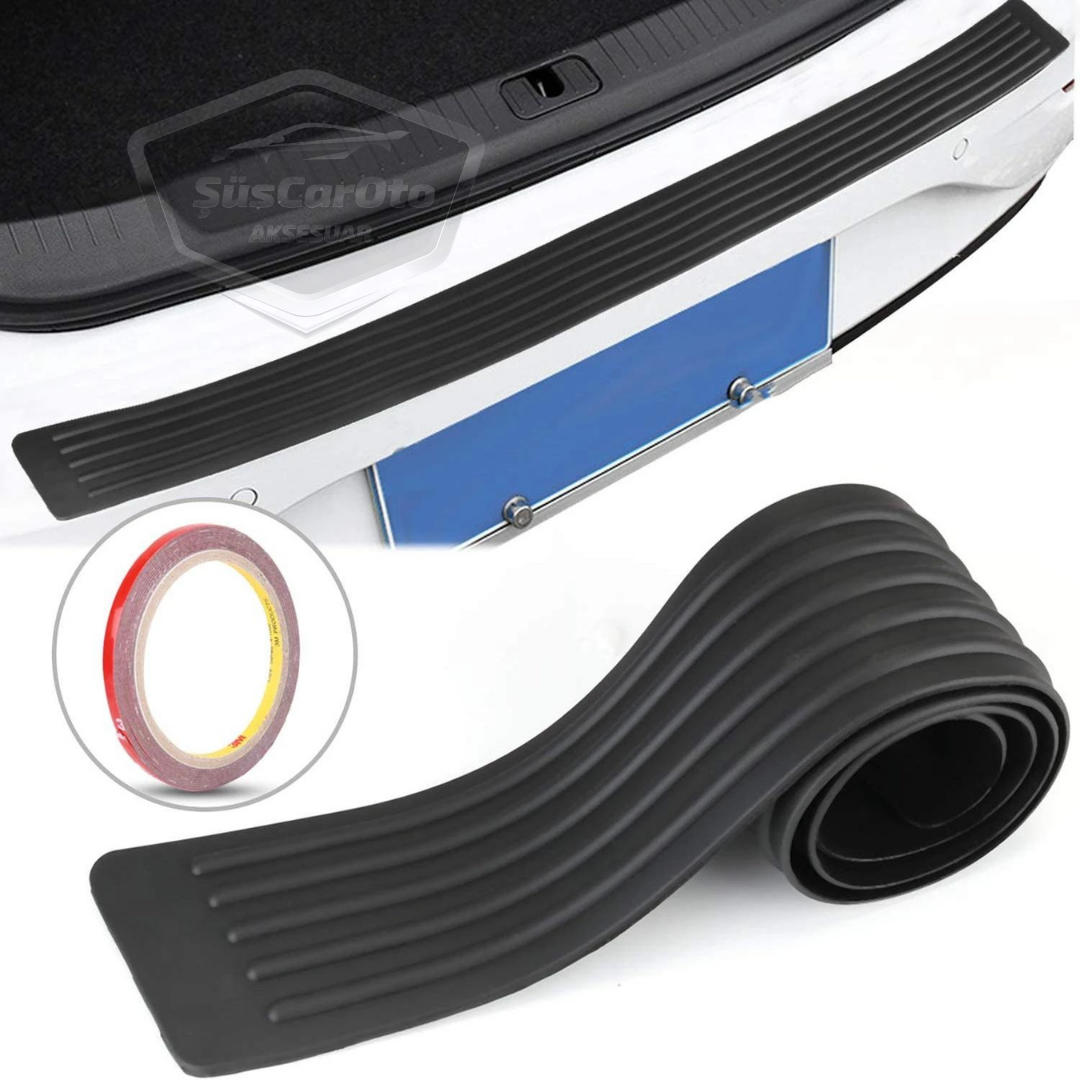 Protector de umbral de parachoques trasero universal, compatible con todos los vehículos, protector de umbral de puerta de maletero, tira de goma negra ONP95