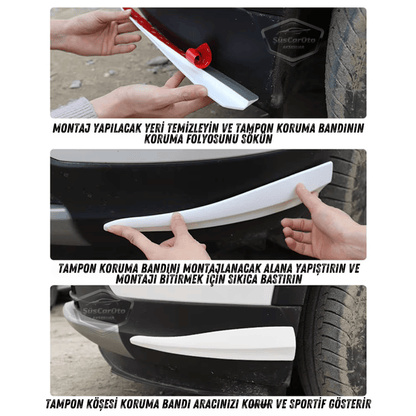 Protector universal flexible de esquina de parachoques para todos los vehículos, tira protectora de esquina de parachoques, banda suave, 2 piezas, negro, 28 cm ONP488