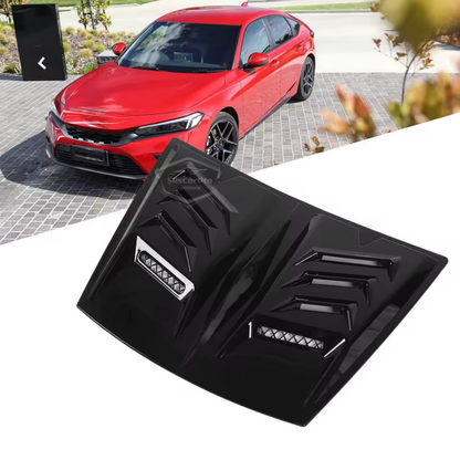 Ventilación de capó universal, tamaño mediano, compatible con todos los vehículos, Air Scoop, niquelado importado, 48,5 x 35,5 cm ONP454