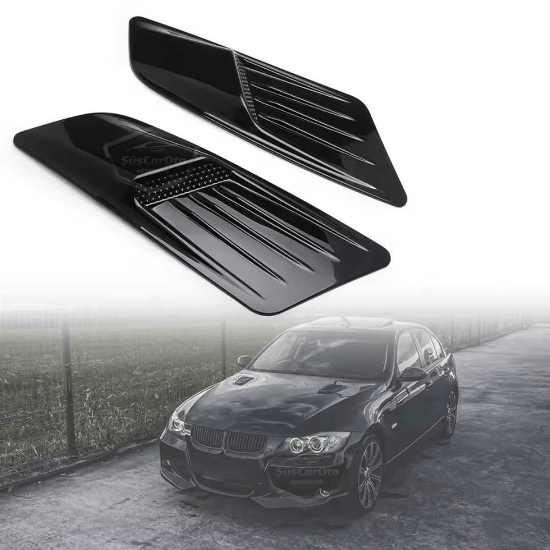 Rejilla de ventilación de capó universal compatible con todos los vehículos, rejilla de ventilación de techo, estilo deportivo, importado de primera calidad, 2 piezas ONP453