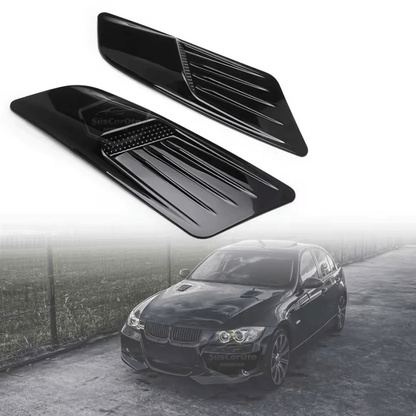 Rejilla de ventilación de capó universal compatible con todos los vehículos, rejilla de ventilación de techo, estilo deportivo, importado de primera calidad, 2 piezas ONP453
