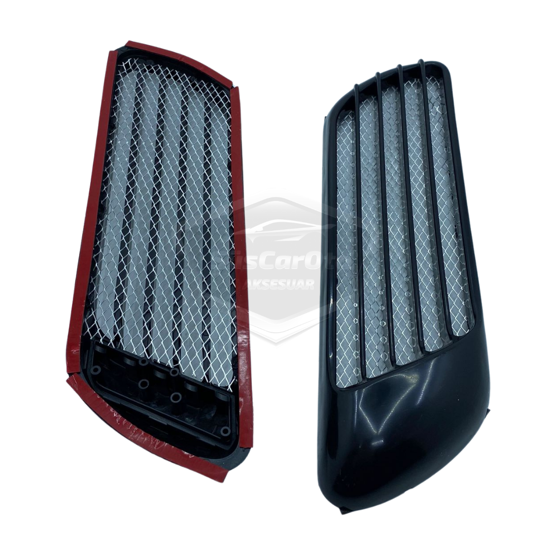 Universal Rejilla de ventilación superior de capó adaptable a cualquier vehículo Venti Universal Air Scoop Peugeot 206 Tipo 2 piezas NKT554