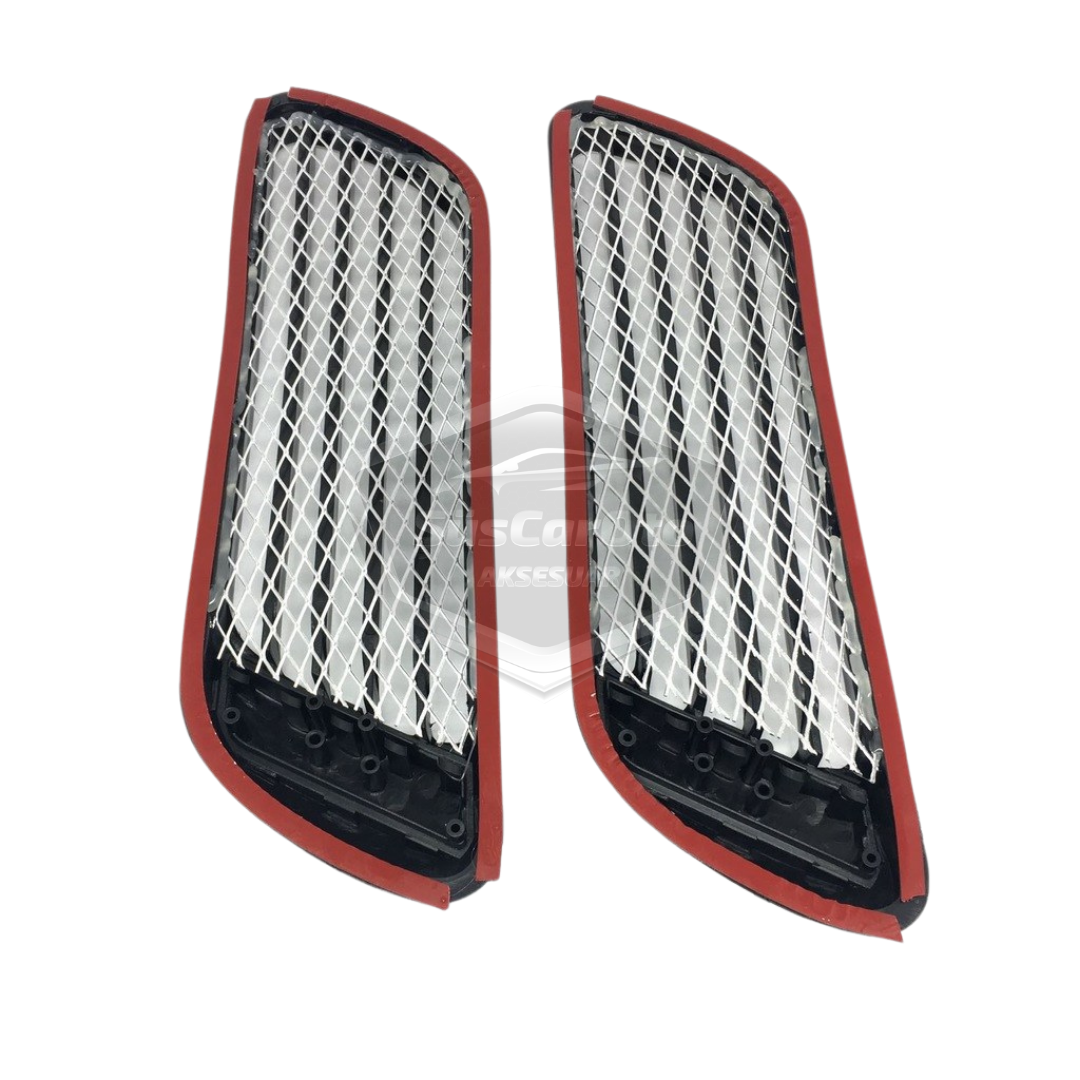 Universal Rejilla de ventilación superior de capó adaptable a cualquier vehículo Venti Universal Air Scoop Peugeot 206 Tipo 2 piezas NKT554