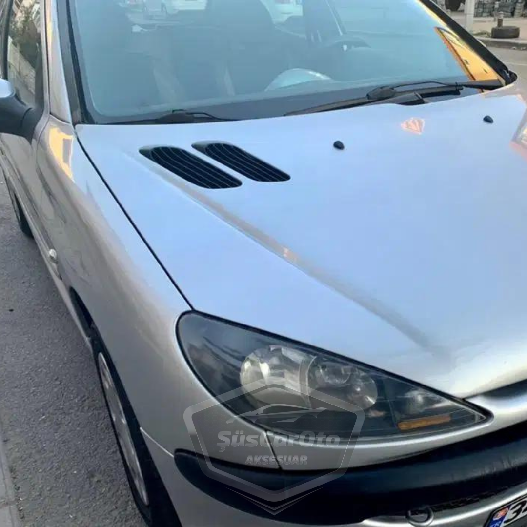 Universal Rejilla de ventilación superior de capó adaptable a cualquier vehículo Venti Universal Air Scoop Peugeot 206 Tipo 2 piezas NKT554