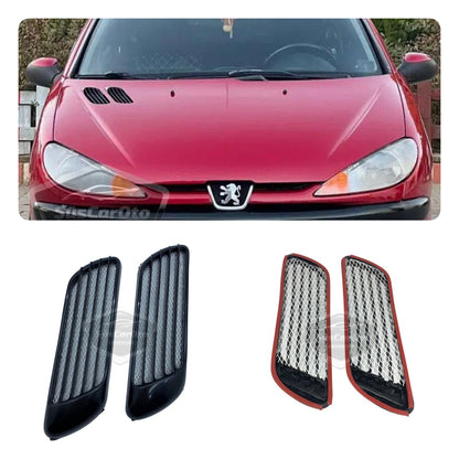 Universal Rejilla de ventilación superior de capó adaptable a cualquier vehículo Venti Universal Air Scoop Peugeot 206 Tipo 2 piezas NKT554