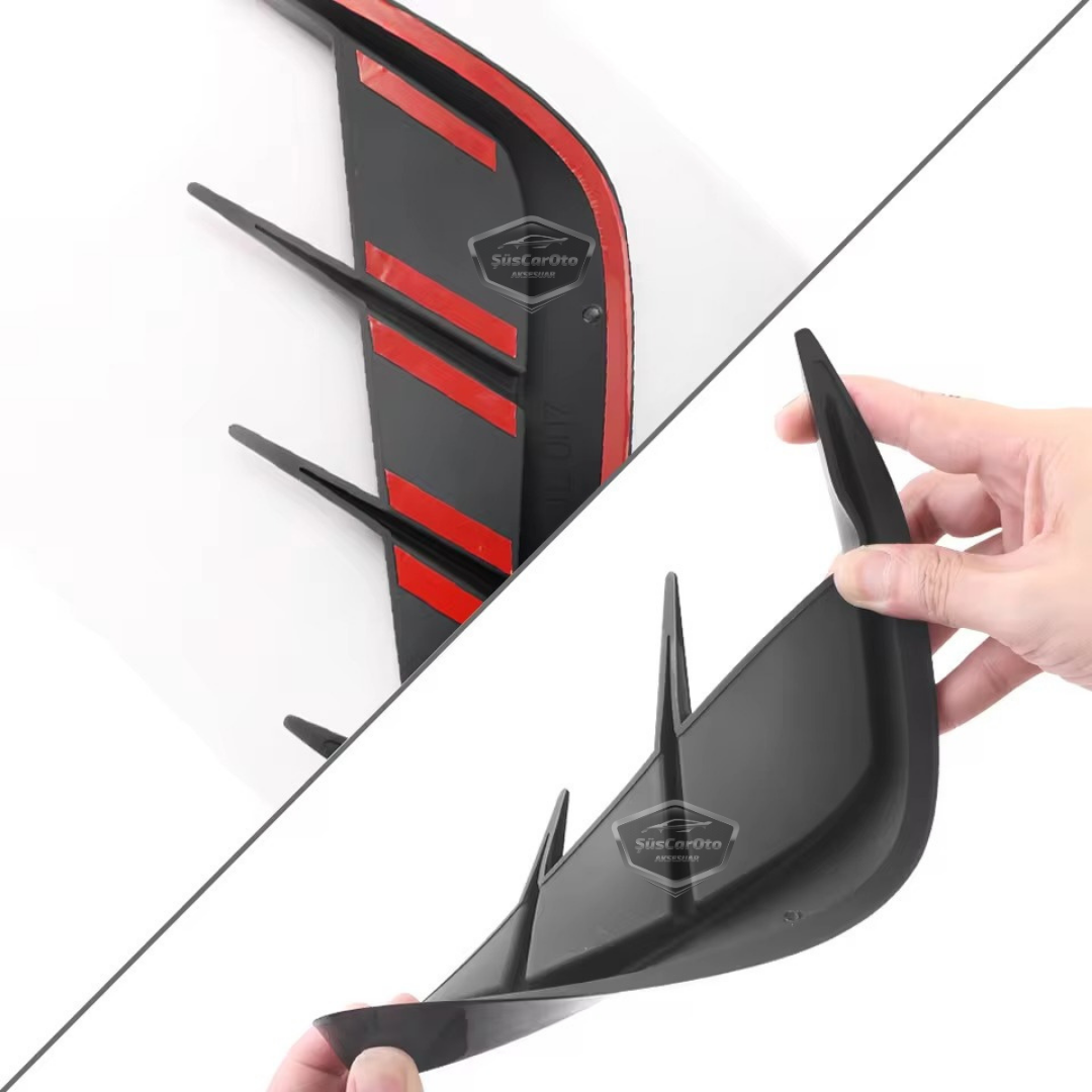 Rejilla universal Piano Black flexible para parachoques, capó, guardabarros, aspecto deportivo, importada de primera calidad, derecha e izquierda, 2 unidades ONP452