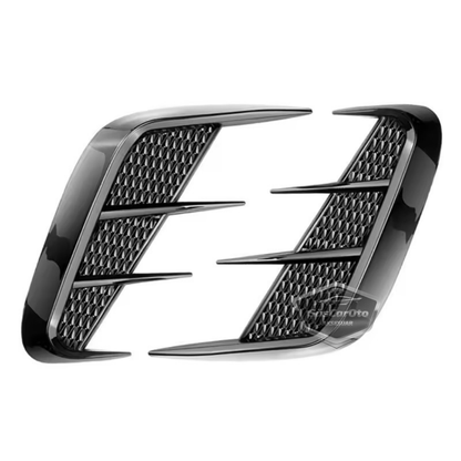 Rejilla universal Piano Black flexible para parachoques, capó, guardabarros, aspecto deportivo, importada de primera calidad, derecha e izquierda, 2 unidades ONP452
