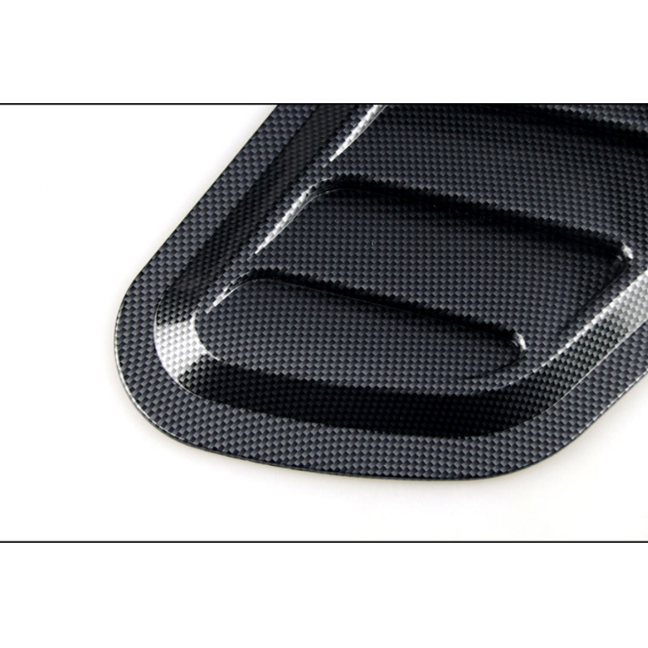 Rejilla de ventilación universal de carbono para capó, entrada de aire universal, paquete de 2