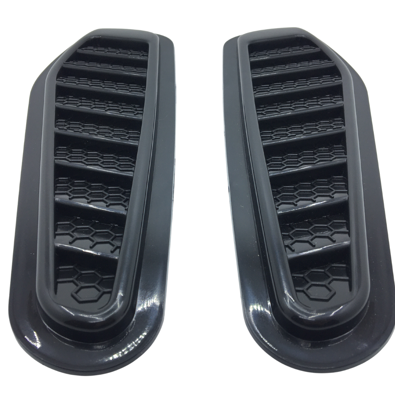 Rejilla de ventilación superior del capó Universal Piano Black Universal Air Scoop Slim Type 2 Piezas