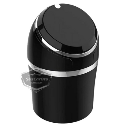 Cenicero universal de lujo a prueba de olores, ignífugo, con tapa deslizante, luz azul, para coche, sin humo, deportivo, color plateado ONK15