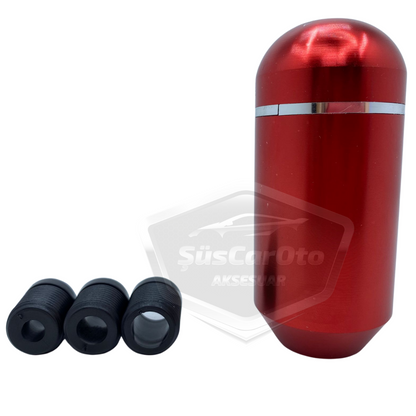 Pomo de palanca de cambio de marchas universal de metal con aspecto deportivo con adaptador, tipo grande, manual de carreras, 3 colores diferentes