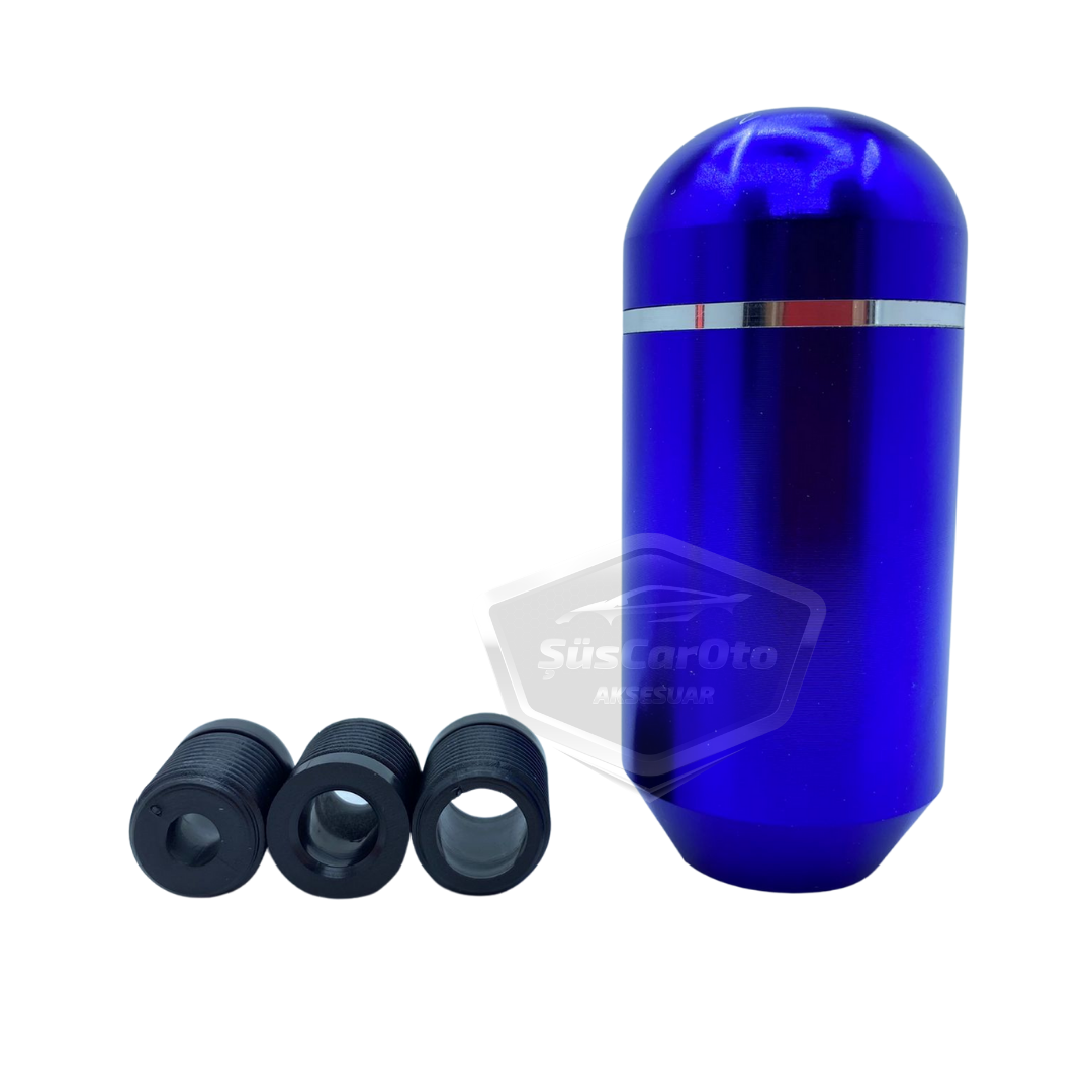 Pomo de palanca de cambio de marchas universal de metal con aspecto deportivo con adaptador, tipo grande, manual de carreras, 3 colores diferentes
