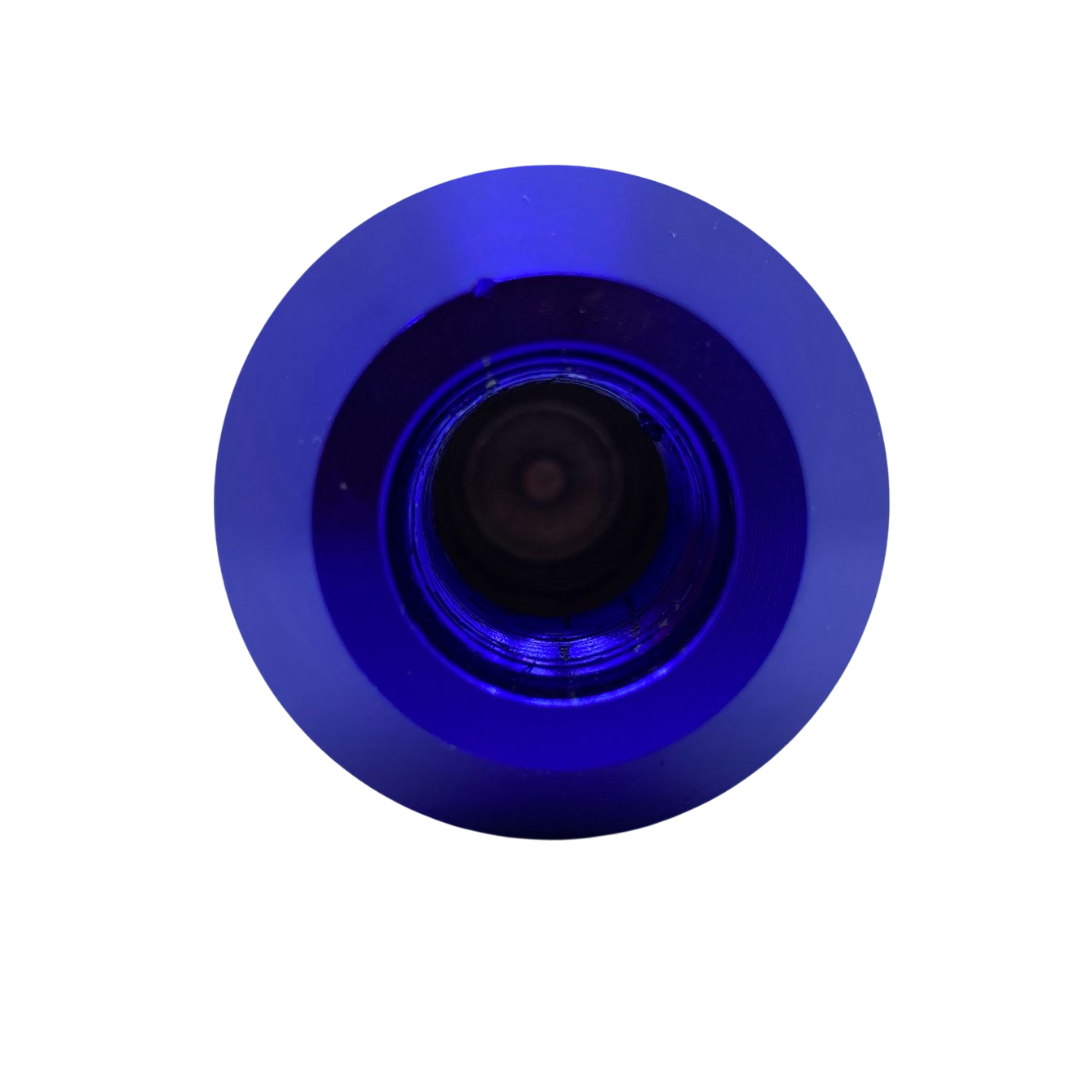 Pomo de palanca de cambios universal de metal de aspecto deportivo con adaptador, tipo grande manual de carreras, azul
