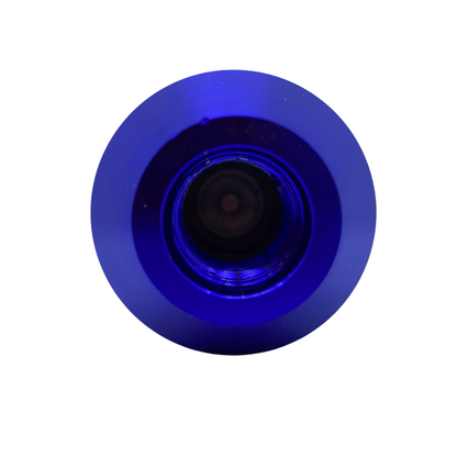 Pomo de palanca de cambios universal de metal de aspecto deportivo con adaptador, tipo grande manual de carreras, azul