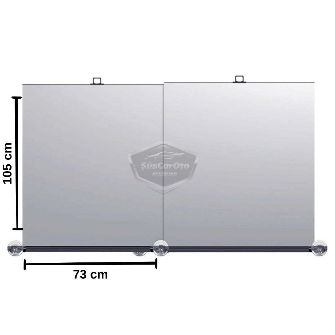 Universal Oto Katlanır Stor Perde Güneşlik Ön Arka Cam Gölgelik Otomatik Sürgülü Yeni Nesil Güneş Koruyucu Oto Araba Suv Tır 73 cm x 105 cm 2 Adet