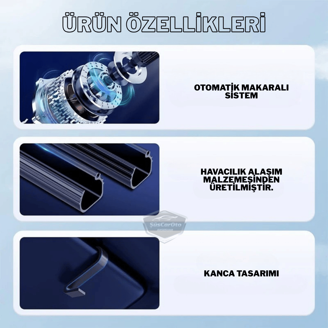 Universal Oto Katlanır Stor Perde Güneşlik Ön Arka Cam Gölgelik Otomatik Sürgülü Yeni Nesil Güneş Koruyucu Oto Araba Suv Tır 73 cm x 105 cm 2 Adet