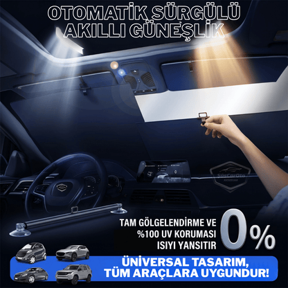 Universal Oto Katlanır Stor Perde Güneşlik Ön Arka Cam Gölgelik Otomatik Sürgülü Yeni Nesil Güneş Koruyucu Oto Araba Suv Tır 73 cm x 105 cm 2 Adet