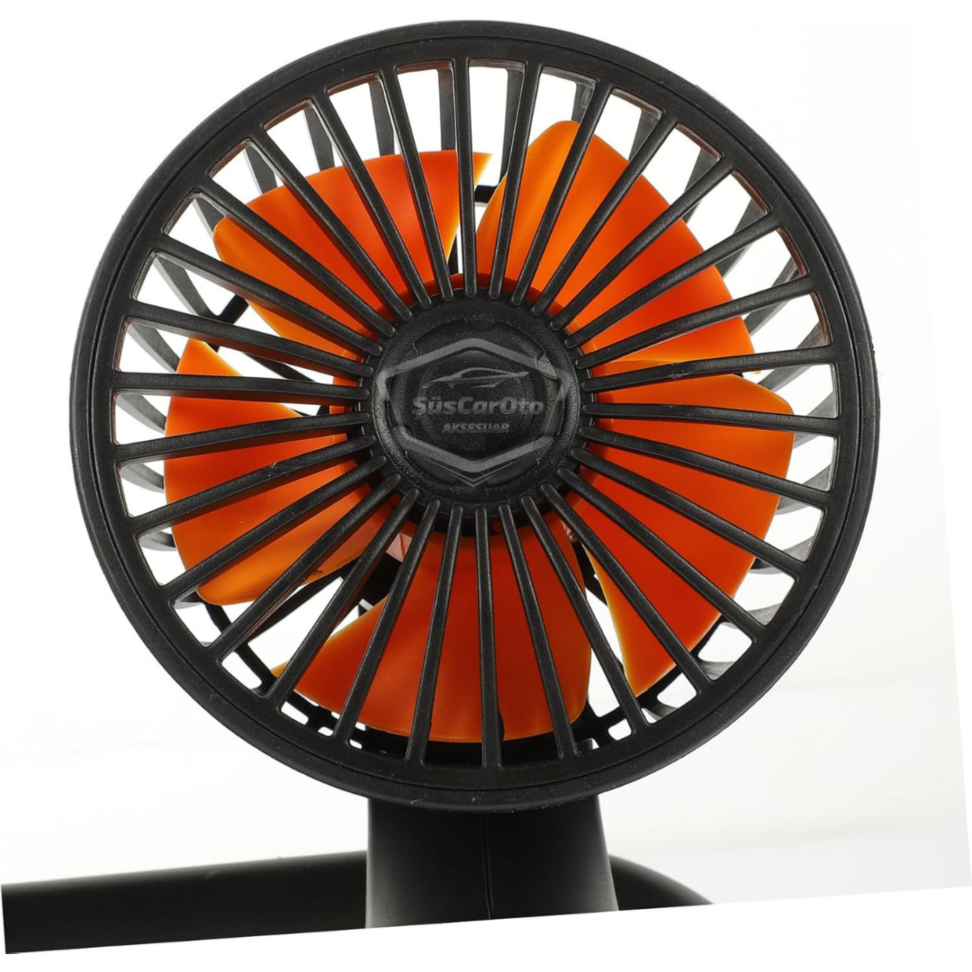 Ventilador de Coche Universal para Tablero de Instrumentos, de Doble Cabezal, con Conexión al Encendedor de Cigarrillos, Refrigerador de 2 Velocidades, Giratorio 360°, Ultra Silencioso, 12V