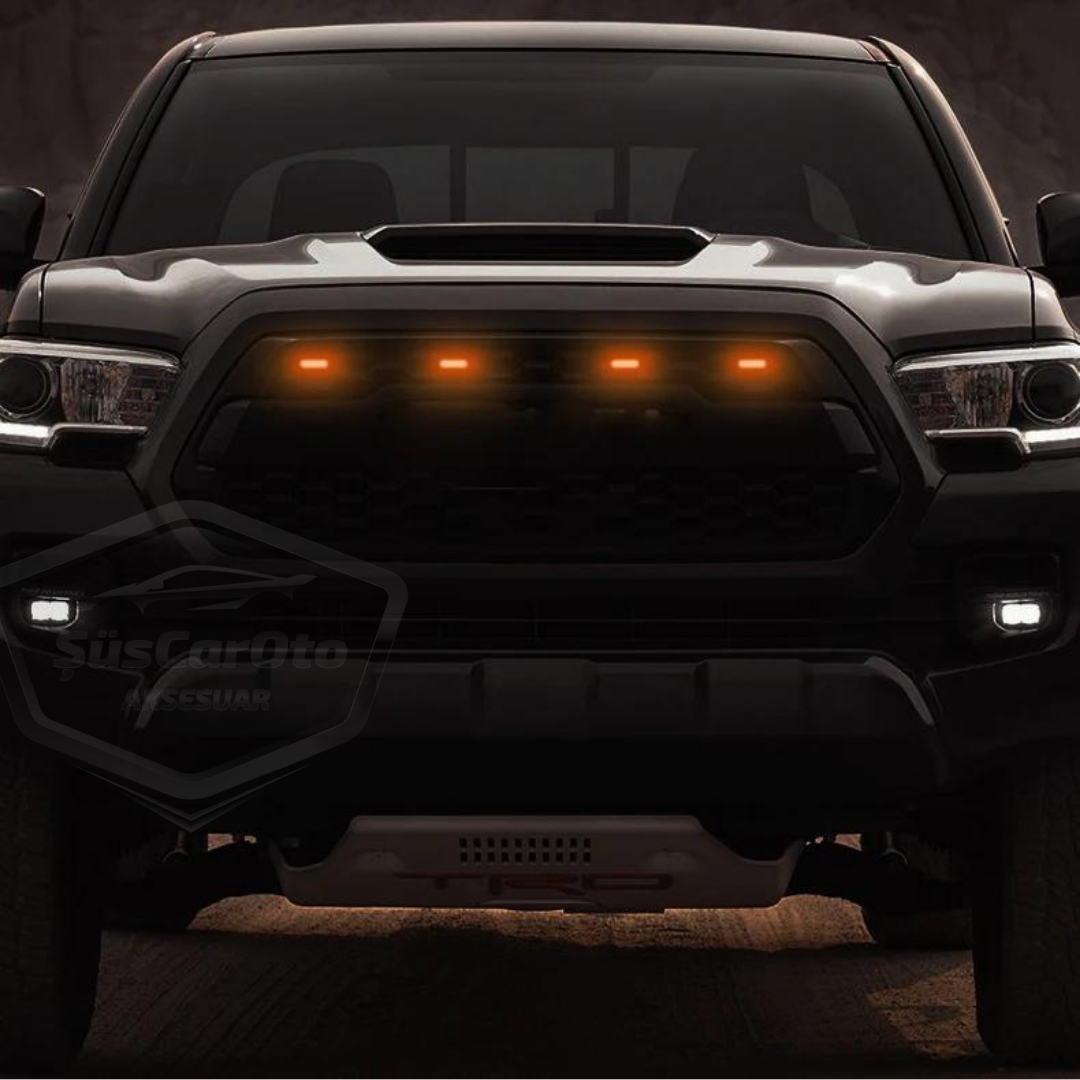 LED Universal RGB para parrilla delantera de coche con control por aplicación, iluminación de parrilla delantera de coche Off Road SUV, lámpara decorativa de parrilla, 4 unidades, 12V ONG66