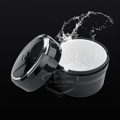 Cenicero Universal de Lujo de Porcelana, Ignífugo, Sin Olor, con Luz, para Coche, Cenicero sin Humo con Tapa, para Coches Deportivos, Cenicero de Coche, Dorado ONK07