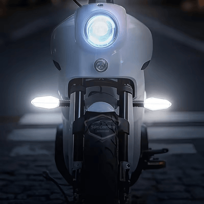 Üniversal RGB Animasyonlu Motosiklet LED Park Sinyal Lambası Projeksiyonlu Lazer Led Stop 12V Sağ Sol Takım Yüksek Parlaklık İkaz Işığı