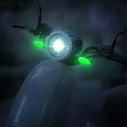 Üniversal RGB Animasyonlu Motosiklet LED Park Sinyal Lambası Projeksiyonlu Lazer Led Stop 12V Sağ Sol Takım Yüksek Parlaklık İkaz Işığı