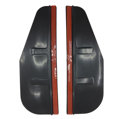 Par de deflectores de lluvia universales de silicona flexibles para espejo retrovisor lateral de coche, color negro
