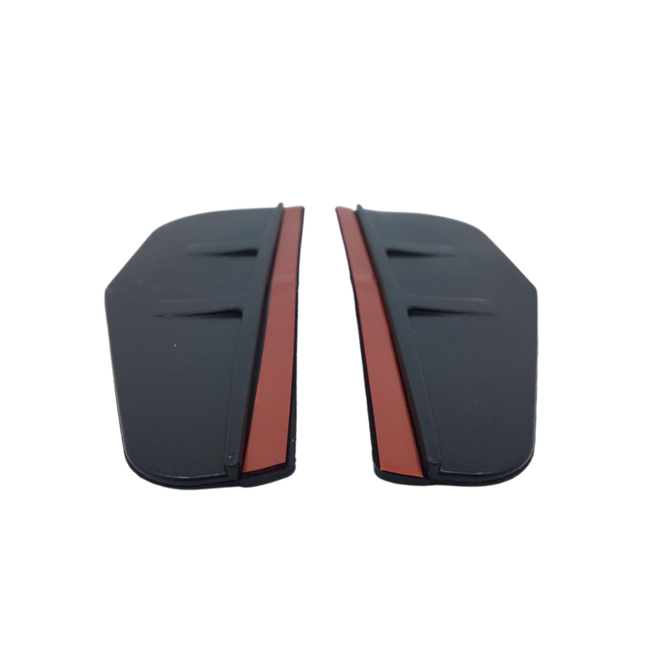 Par de deflectores de lluvia universales de silicona flexibles para espejo retrovisor lateral de coche, color negro