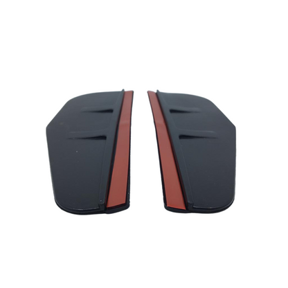 Par de deflectores de lluvia universales de silicona flexibles para espejo retrovisor lateral de coche, color negro