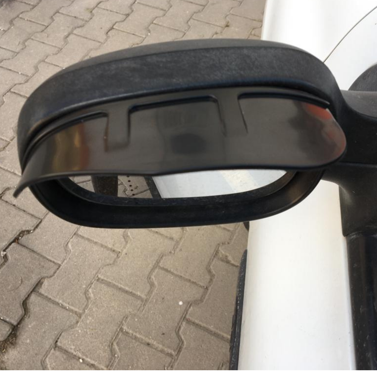 Par de deflectores de lluvia universales de silicona flexibles para espejo retrovisor lateral de coche, color negro