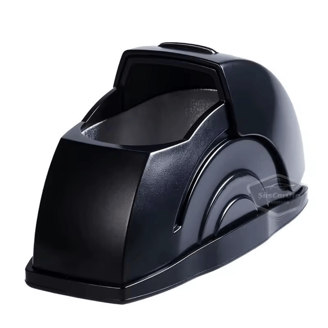 Cenicero de coche universal con tapa sin humo, a prueba de olores, ignífugo para el borde del cristal de la puerta corredera, hermético, para coche deportivo, cenicero de coche, negro