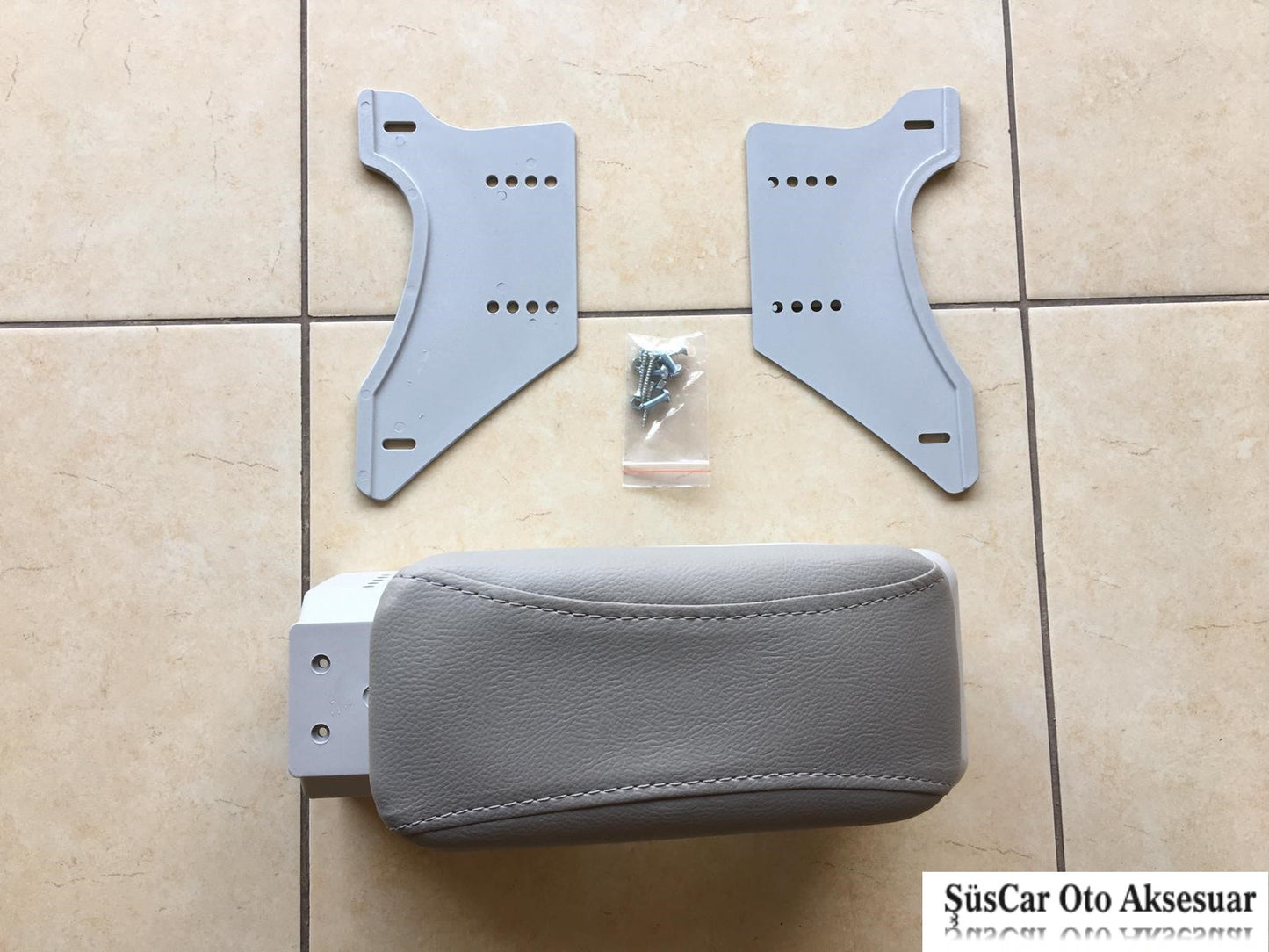Apoyabrazos universal deslizante para coche, reposabrazos económico gris