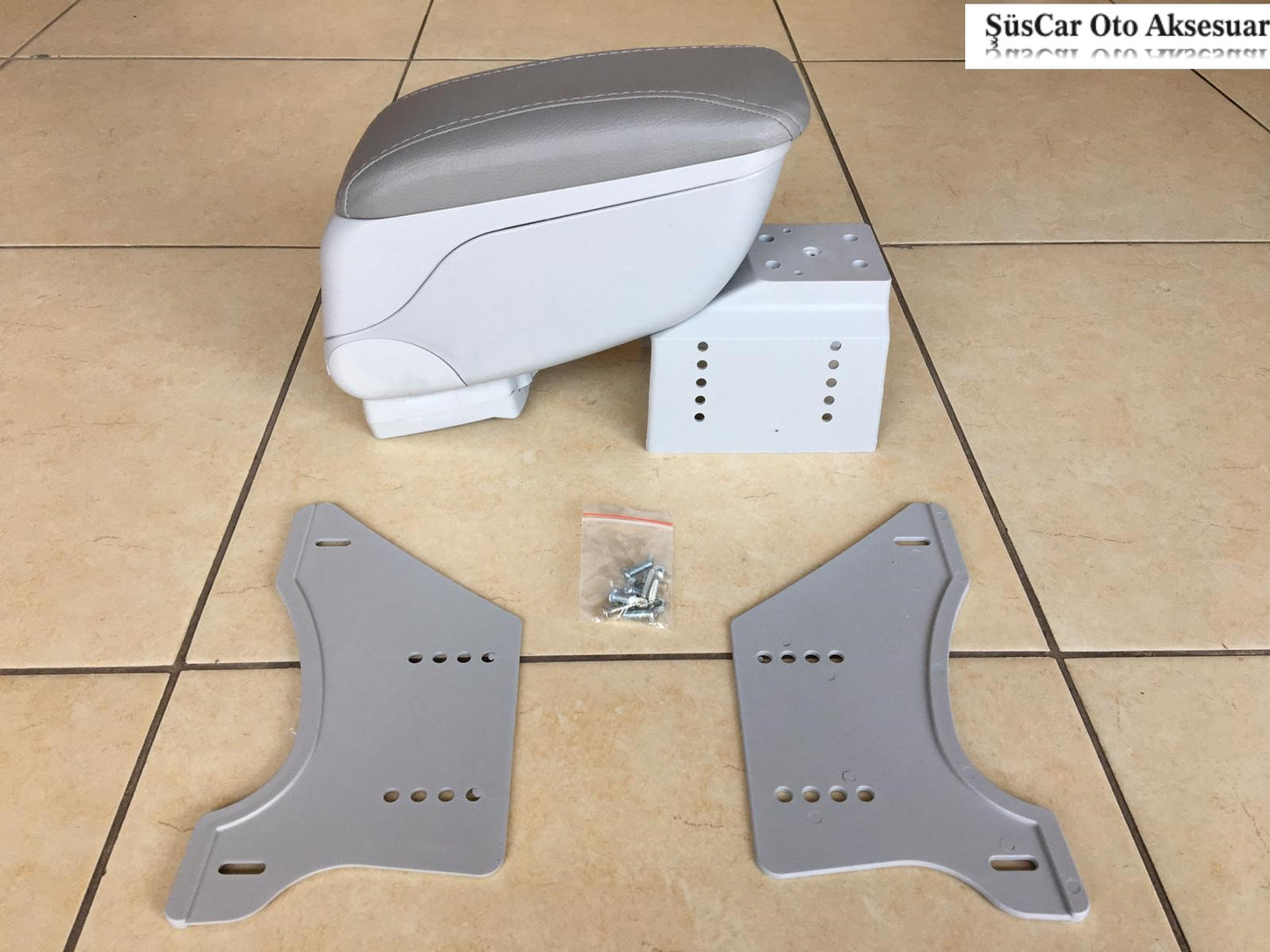 Apoyabrazos universal deslizante para coche, reposabrazos económico gris