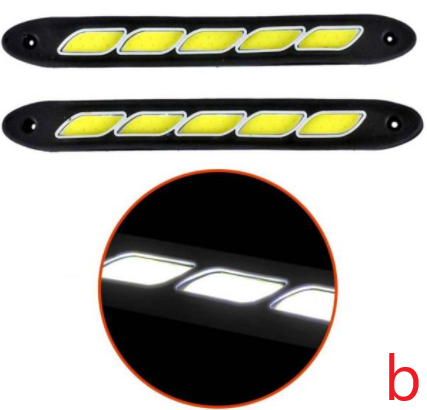 Faro LED de luz diurna Carub 12V Secuencial Cob Flexible Blanco 2 Piezas Impermeable
