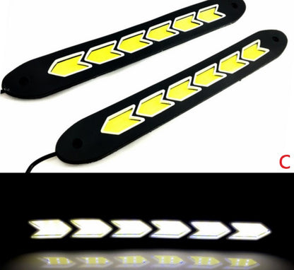 Faro LED de luz diurna Carub 12V Secuencial Cob Flexible Blanco 2 Piezas Impermeable